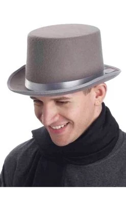 Forum Novelties Victorian Grey Top Hat Accessory