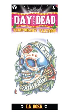 Tinsley Transfers La Rosa Sugar Skull Tattoo FX