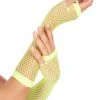 Generic Neon Yellow Fishnet Gloves