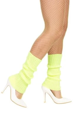 Generic Neon Yellow Leg Warmers 1980's