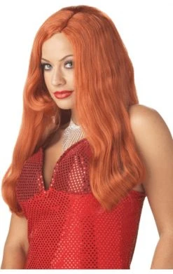 California Costumes Silver Screen Long Red Wig