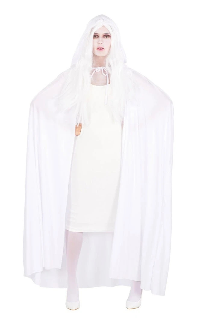 Generic Unisex White Hooded Cape Angels 5 Generic Unisex White Hooded Cape Angels