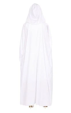 Generic Unisex White Hooded Cape Angels 11 Generic Unisex White Hooded Cape Angels