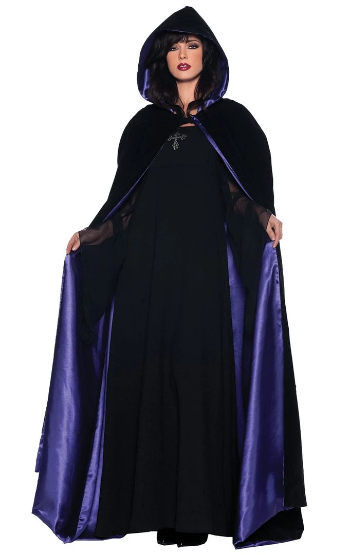 Underwraps Velvet Reversible Purple Cape Halloween 3 Underwraps Velvet Reversible Purple Cape Halloween