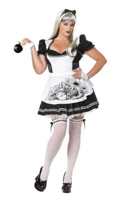 California Costumes Movies Womens Plus Size Dark Alice In Wonderland Costume
