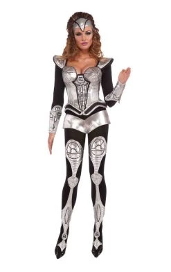Generic Aliens Womens Silver Cyborg Costume