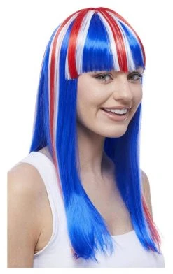 Generic British / UK Womens Union Jack Glamourama Wig
